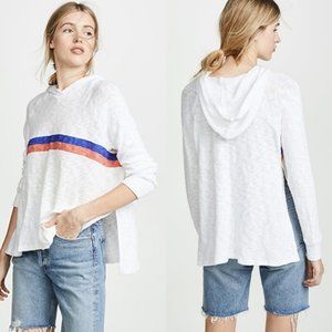 Sundry Slit Hooded Sweatshirt in White Size 2 (Medium)
